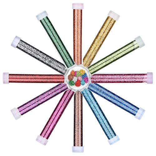 LISOPO 12pcs Glitzer Set Kinder Glitter Gel Glitzerpulver Glitzerstreuer zum Basteln,Karten herstellen,Festival Dekoration, Dekorieren, Nägel, Körper, Gesicht, Slime,Kosmetik & Glitzer LISOPO 12pcs Glitzer Set Kinder Glitter Gel Glitzerpulver Glitzerstreuer zum Basteln,Karten herstellen,Festival Dekoration, Dekorieren, Nägel, Körper, Gesicht, Slime,Kosmetik & Glitzer von LISOPO