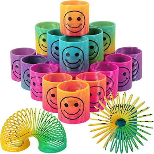 LISOPO 24 Stück Mitgebsel Kindergeburtstag gastgeschenke kleine Geschenke für Kinder Regenbogenspirale Springs Magic Rainbow Puzzle Lernspielzeug von LISOPO