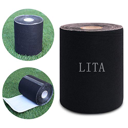 LITA Kunstrasenband, selbstklebend, synthetischer Rasen, Nahtband für Verbindung, Befestigung, grüner Rasenteppich, Verbindung von Kunstrasen-Teppich (15 cm x 5 m) von LITA