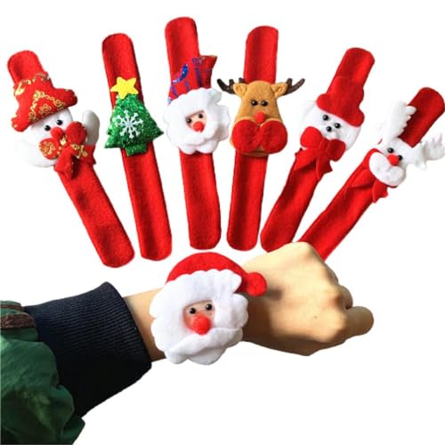 LIUASMUE 10Pcs Weihnachten Klöppel Handgelenk Armband Spaß Und Festlich Kreis Handbänder Zubehör Für Jeden Anlass Weihnachten Klatschen Kreis von LIUASMUE