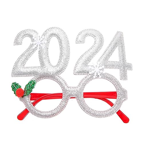 LIUASMUE Coole Kostümbrille Weihnachtslinsen Neujahrsparty Foto Requisiten Schneeflocke Karaoke Partybrille Cosplay Zubehör Weihnachtsbrille Für Erwachsene von LIUASMUE