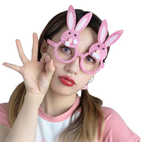LIUASMUE Kaninchen Brillen Brille Ostern Foto Requisiten Party Cosplay Kostüme Bunte Tanzparty Brille Ostern Party Brillenhalter Ostern von LIUASMUE