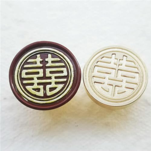 LIUBI Chinesischer Wachssiegelstempel Xi Merry Good Luck Word with Love Heart Thank You Gift Ring Wax Seal Stamp Wedding Invitation LIUBI Chinesischer Wachssiegelstempel Xi Merry Good Luck Word with Love Heart Thank You Gift Ring Wax Seal Stamp Wedding Invitation von LIUBI