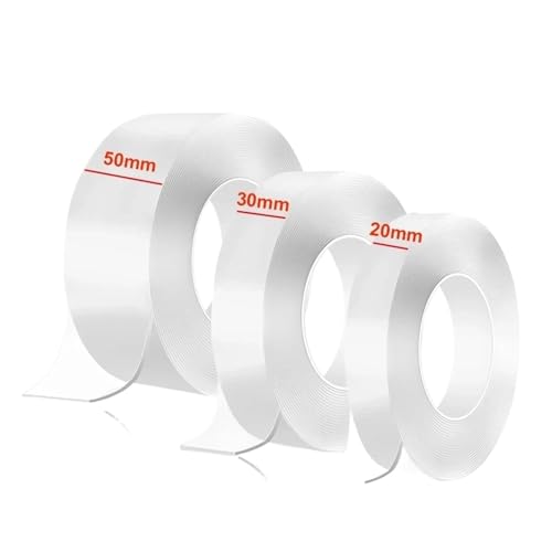 LIUCH 1/3/5m Nano Tape Doppelseitiges Klebeband Spurloses Wasserdichtes Klebeband for Badezimmer Küchenspüle Wasserhahn Gel Aufkleber(1MM_30MM) von LIUCH