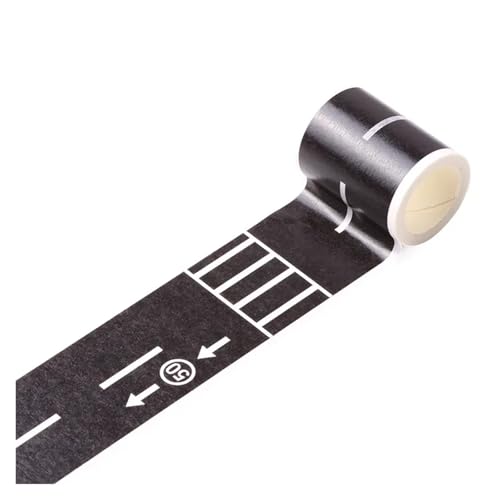 LIUCH 1 Stück 5 m Eisenbahnzug-Kurven-Design Papier-Washi-Klebeband DIY Straßenverkehrs-Klebeband Scrapbooking Aufkleber Label Masking Tape(Speed Limit 50KM) von LIUCH