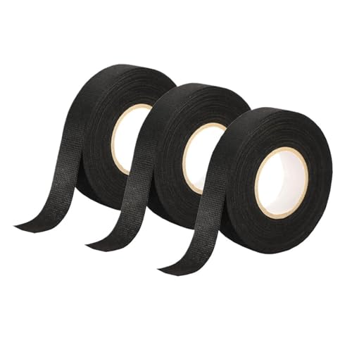 LIUCH 15/25M Kabelbaum-Klebeband for die Automobilindustrie, hoch geräuschbeständiges, hitzebeständiges Isolierband for Umwickeln von Kabeln(3pcs,15M(49.21FT)_19MM) von LIUCH