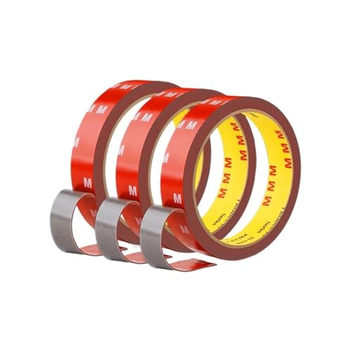 LIUCH 300CM Extra Starkes Doppelseitiges Klebeband Auto Spezial Abreißen Ohne Spuren Zu Hinterlassen Hohe Viskosität Befestigung Klebrige(3 Pieces,9.84FT-3 METERS_0.03IN 0.8MM_0.79IN-20MM) von LIUCH