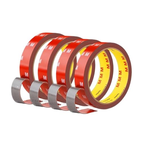 LIUCH 300CM Extra Starkes Doppelseitiges Klebeband Auto Spezial Abreißen Ohne Spuren Zu Hinterlassen Hohe Viskosität Befestigung Klebrige(4 Pieces,9.84FT-3 METERS_0.03IN 0.8MM_0.79IN-20MM) von LIUCH