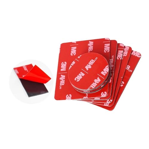 LIUCH 3M 5 STÜCKE Quadratisches 50 mm doppelseitiges Klebeband Vhb gestanzter Typ wasserdichtes schwarzes Schaumband rundes quadratisches Auto starkes 3M doppelseitiges Klebeband(Square 30MM,50pcs) von LIUCH