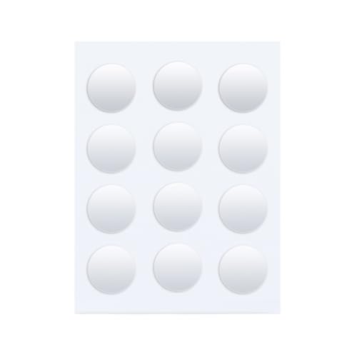 LIUCH Doppelseitige Klebepunkte, entfernbarer, runder Kitt, transparentes doppelseitiges Klebeband for Basteln, spurlose Klebrigkeit, wasserabweisender Klebstoff(30mm 12pcs) von LIUCH