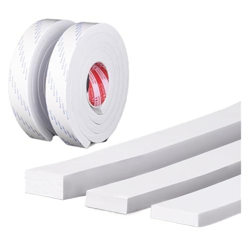 LIUCH Einseitiges EVA-Schaumstoff-Schwamm-Schaumstoffband, EVA-Klebeband for Wandfliesenkanten, Küchenrückwand, Boden, Spiegelrahmendekor(15MM_25MM) von LIUCH