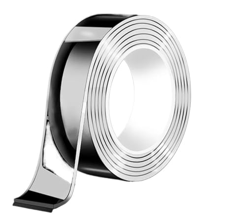 LIUCH Nano Tape Extra Starkes doppelseitiges Klebeband Wasserdichtes transparentes Dekoband Verdicktes wiederverwendbares Klebeband Werkzeuge for Zuhause(5M,1MM_50MM) von LIUCH