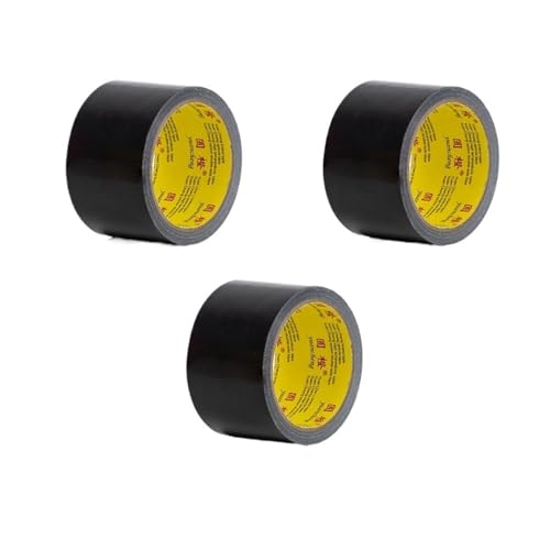 LIUCH Schwarzes selbstklebendes Gewebe-Klebeband, Reparatur von Elektrofahrradsitzen, Planenreparatur, blockiert Wasser und hinterlässt keinen Kleber, 1 Rolle(3rolls-black-45mm) von LIUCH