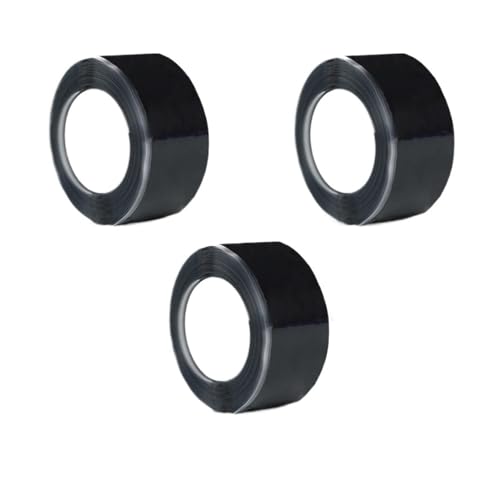 LIUCH Schwarzes selbstklebendes wasserdichtes Klebeband, undurchlässig, leckstoppend, wasserstoppend, Reparatur, wasserdichtes Dichtungsband(3rolls-black,1.5M_25MM) von LIUCH