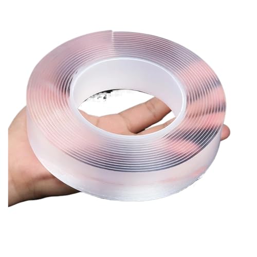 LIUCH Transparentes doppelseitiges Klebeband, wasserdicht, doppelseitig, Aufkleber, Nano, spurloser Klebestreifen, wiederverwendbar, for Küche und Schlafzimmer(5M_1MM_30MM) von LIUCH