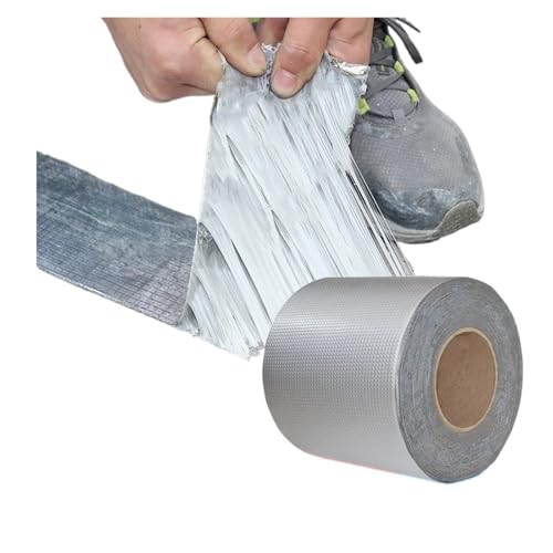 LIUCH Wasserdichtes Klebeband, hohe Temperaturbeständigkeit, Aluminiumfolie, dickes Butylband, for Wand, Pool, Dach, Risskanalreparatur, versiegeltes Selbstklebeband(5Meters,5cm) von LIUCH