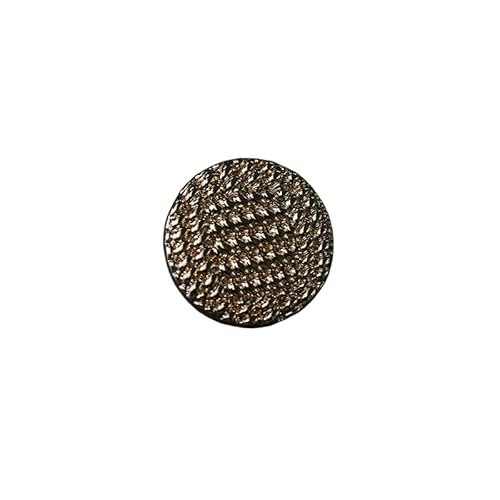 KnöPfe 10 Stück 15/20/25 mm Vintage gewebte Metallknöpfe for Nähen Schwarz Gold Dekorative Knöpfe Kleidung Mode Jackenknöpfe(Gold,20mm-10pcs) von LIUCHUCHU
