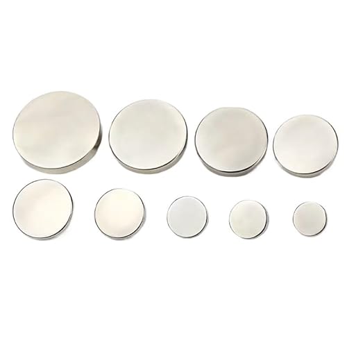 KnöPfe 10 Stück goldene Nähknöpfe aus Metall mit Schaft for Basteln, Legierungsknopf, Kleidung, DIY, Damenmantel, Jacke, Hemd, Zubehör, Scrapbooking(Bright Silver,20mm) von LIUCHUCHU