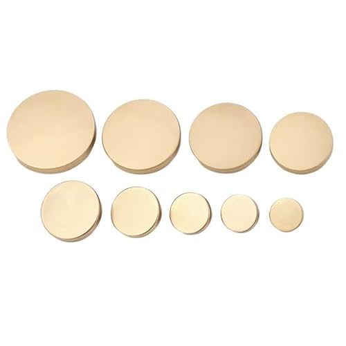 KnöPfe 10 Stück goldene Nähknöpfe aus Metall mit Schaft for Basteln, Legierungsknopf, Kleidung, DIY, Damenmantel, Jacke, Hemd, Zubehör, Scrapbooking(Matte Gold,23mm) von LIUCHUCHU