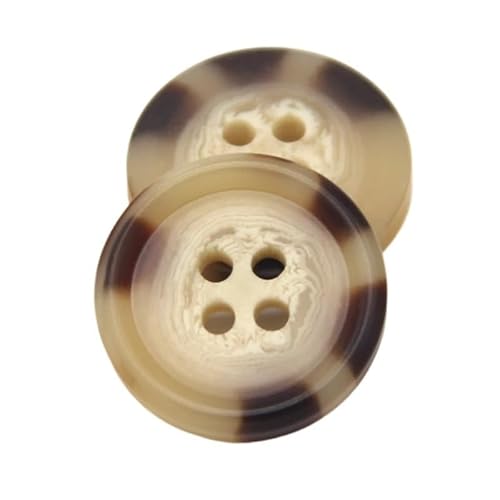 KnöPfe 25mm Harzknöpfe for Kleidung Männer Mantel Pullover Jacke dekorative Nähzubehör(Brown,20mm 15pcs) von LIUCHUCHU