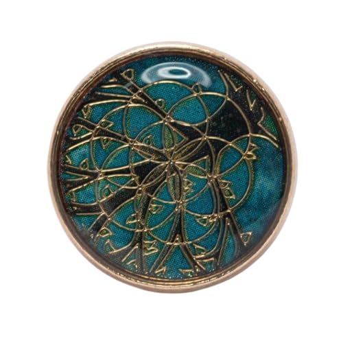 KnöPfe 5 Stück Retro-Zeichnung, runder Metall-Ösenknopf for Nähen von Kleidung, handgefertigtes Bastelzubehör, Dekor, 18 mm(B) von LIUCHUCHU