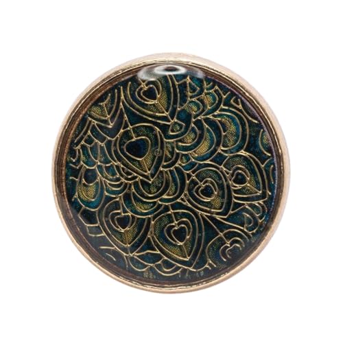 KnöPfe 5 Stück Retro-Zeichnung, runder Metall-Ösenknopf for Nähen von Kleidung, handgefertigtes Bastelzubehör, Dekor, 18 mm(E) von LIUCHUCHU