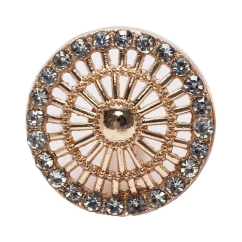 KnöPfe 5 Stück klassische glänzende runde Metallknöpfe mit Schaft for Nähen von Zuhause, Kleidung, Jacke, Mantel, Basteln, Geschenk, Zubehör, Dekor, 18 mm(J) von LIUCHUCHU