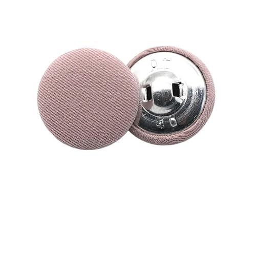 KnöPfe 50 Stück 11–30 mm Legierung Stoff bedeckt Knopf for Anzug Mantel dekorative runde Schaftknöpfe DIY Kleidung Nähen Schnalle Zubehör(NO12,23mm) von LIUCHUCHU