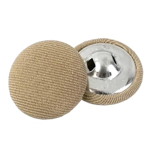 KnöPfe 50 Stück 11–30 mm Legierung Stoff bedeckt Knopf for Anzug Mantel dekorative runde Schaftknöpfe DIY Kleidung Nähen Schnalle Zubehör(NO13,11mm) von LIUCHUCHU