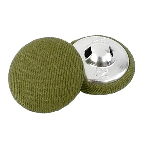 KnöPfe 50 Stück 11–30 mm Legierung Stoff bedeckt Knopf for Anzug Mantel dekorative runde Schaftknöpfe DIY Kleidung Nähen Schnalle Zubehör(NO3,23mm) von LIUCHUCHU