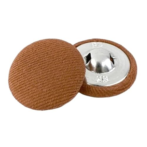 KnöPfe 50 Stück 11–30 mm Legierung Stoff bedeckt Knopf for Anzug Mantel dekorative runde Schaftknöpfe DIY Kleidung Nähen Schnalle Zubehör(NO4,25mm) von LIUCHUCHU