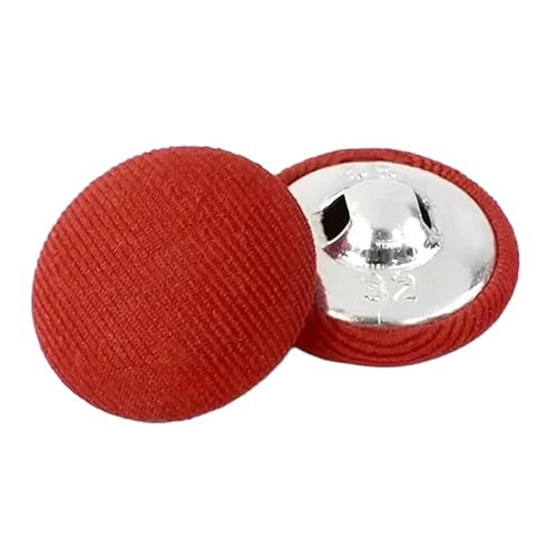 KnöPfe 50 Stück 11–30 mm Legierung Stoff bedeckt Knopf for Anzug Mantel dekorative runde Schaftknöpfe DIY Kleidung Nähen Schnalle Zubehör(NO6,11mm) von LIUCHUCHU