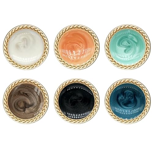 KnöPfe 6 Stück Gold Perlen Damen Knöpfe Dekorationen for Kleidung Vintage Anzug Mantel Kleid Knopf Metall Diy Nähzubehör Handarbeiten(Mixed,11mm. 10 pieces) von LIUCHUCHU