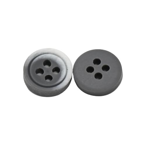 KnöPfe 9/10/11mm Mode Runde Matte Harz Knöpfe for Kleidung Mann Hemd Bluse Manschette Kragen Handgemachte Dekoration DIY Handwerk(Grey,10mm 20pcs) von LIUCHUCHU