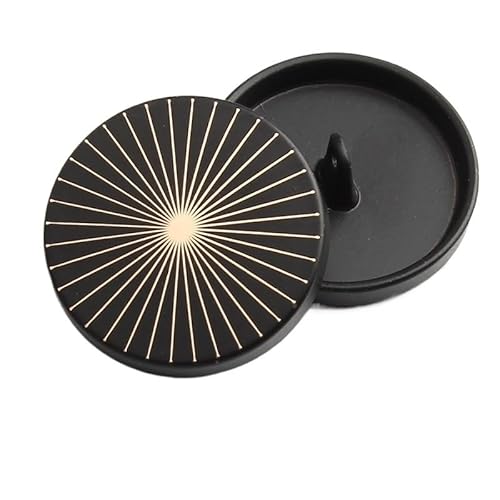 KnöPfe Gold Schwarz Metall Knöpfe for Kleidung 6PCS 18MM-27MM Handwerk Handarbeiten Nähen(8,18MM 6PCS) von LIUCHUCHU