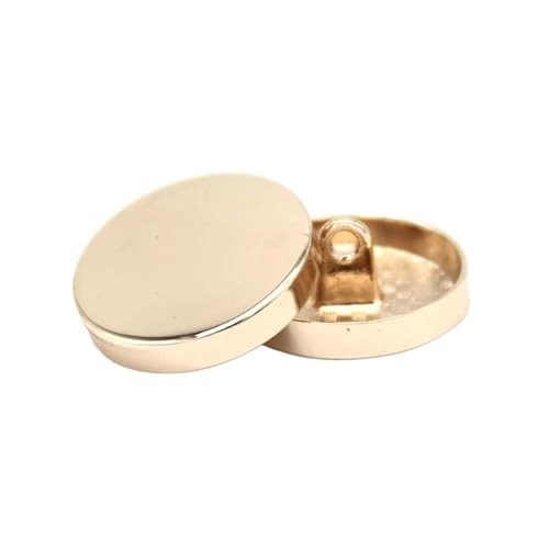 KnöPfe Kleine runde flache goldene Metallknöpfe for Kleidungsstücke, Jeans, Jacken, Anzüge, Mäntel, Handarbeiten, dekorative DIY-Bastelarbeiten(Light Golden,12mm 10pcs) von LIUCHUCHU