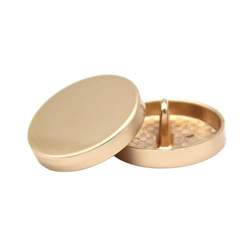KnöPfe Kleine runde flache goldene Metallknöpfe for Kleidungsstücke, Jeans, Jacken, Anzüge, Mäntel, Handarbeiten, dekorative DIY-Bastelarbeiten(Matte Golden,23mm 8pcs) von LIUCHUCHU