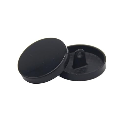 KnöPfe Kleine runde flache goldene Metallknöpfe for Kleidungsstücke, Jeans, Jacken, Anzüge, Mäntel, Handarbeiten, dekorative DIY-Bastelarbeiten(Noir,15mm 10pcs) von LIUCHUCHU