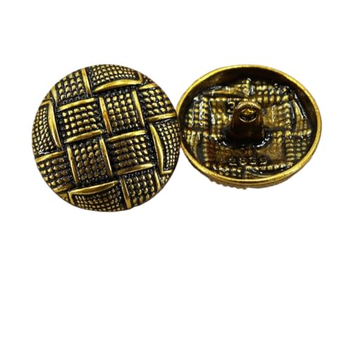 KnöPfe Metallknopf 10 Stücke Gold Farbe Pullover Mantel Dekoration Hemdknopf Zubehör DIY(JS-0594,25mm) von LIUCHUCHU