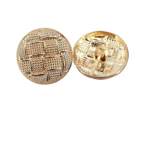 KnöPfe Metallknopf 10 Stücke Gold Farbe Pullover Mantel Dekoration Hemdknopf Zubehör DIY(JS-0595,20mm) von LIUCHUCHU