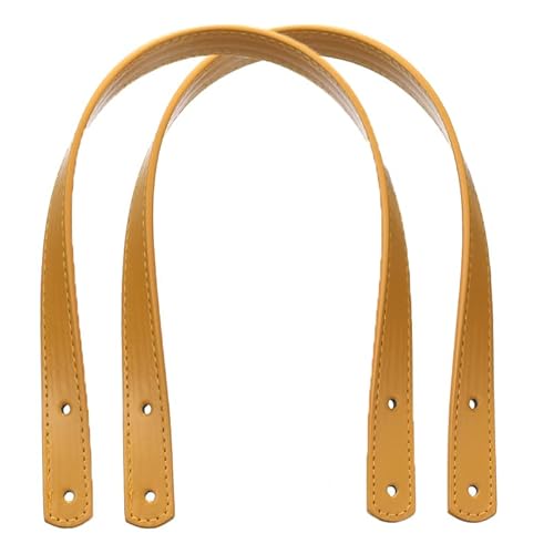 LIUCHUCHU Taschenkette 1 Paar Handtaschen-Taschen-Gürtel, PU-Leder, Schultertaschen-Gurt, Taschen-Zubehör, Damen-Taschengriffe, DIY-Ersatzgriff Kette FüR Tasche(Yellow) von LIUCHUCHU