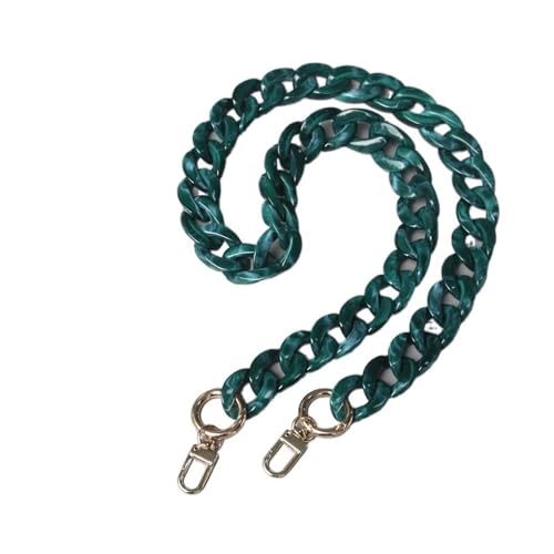 LIUCHUCHU Taschenkette Mode Frau Handtasche Zubehör Kette Abnehmbare Ersatz Weiß Beige Rot Blau Grau Riemen Frauen Schulter DIY Harz Kette Kette FüR Tasche(Green 85cm) von LIUCHUCHU