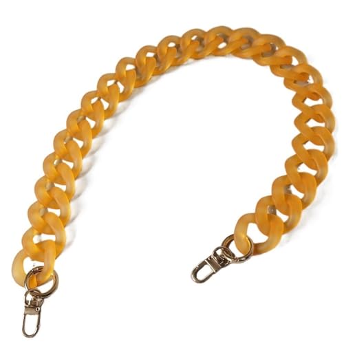 LIUCHUCHU Taschenkette Mode Frau Handtasche Zubehör Kette abnehmbare Ersatz Bonbonfarbe rot blau grün Riemen Frauen DIY Kupplung Harzketten Kette FüR Tasche(Yellow 65cm) von LIUCHUCHU