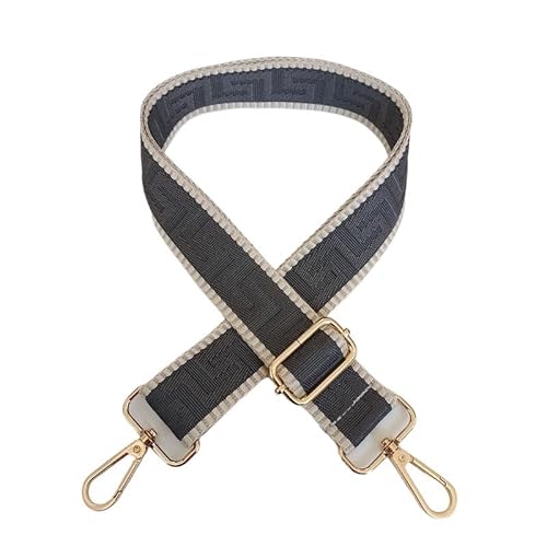 LIUCHUCHU Taschenkette Style Bag Strap for Crossbody Abnehmbares DIY-Zubehör for Damenhandtaschen Schulter-Umhängetasche Nylon-Taschengürtel Kette FüR Tasche(Grey Gold) von LIUCHUCHU