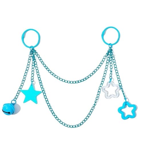 LIUCHUCHU Taschenkette Tasche Acryl Kette Zubehör Dekoration Candy Farben Sterne Einstellbare DIY Tasche Kette Hängende Kette Kette FüR Tasche(Blue) von LIUCHUCHU