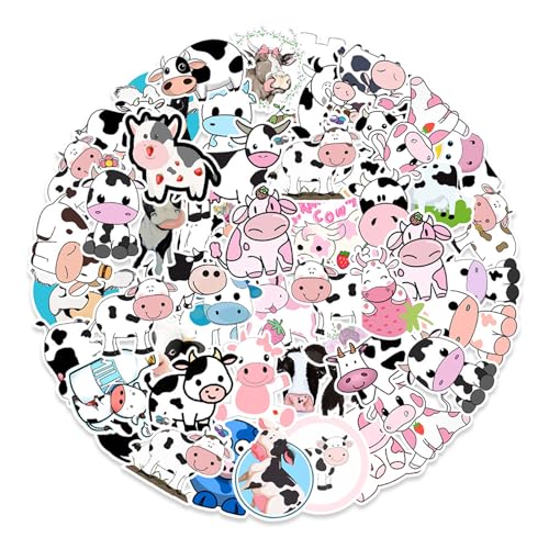 100Pcs Nette PVC Kuh Aufkleber, LIUCONGBD Tier wasserdichte ästhetische Aufkleber Geschenk, Laptop Wasserflaschen Skateboard Scrapbooking Gepäck Telefon Fall Aufkleber für Kinder Jungen Mädchen Teens 100Pcs Nette PVC Kuh Aufkleber, LIUCONGBD Tier wasserdichte ästhetische Aufkleber Geschenk, Laptop Wasserflaschen Skateboard Scrapbooking Gepäck Telefon Fall Aufkleber für Kinder Jungen Mädchen Teens von LIUCONGBD