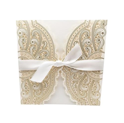 10 Stücke Laser Cut Floral Hochzeitseinladungskarte Spitze Grußkarte Benutzerdefinierte Mit Band Geburtstag Verlobung Hochzeit Partei Liefert Geeignet für Hochzeiten, Partys, Abschlussfeiern(Only Ivor 10 Stücke Laser Cut Floral Hochzeitseinladungskarte Spitze Grußkarte Benutzerdefinierte Mit Band Geburtstag Verlobung Hochzeit Partei Liefert Geeignet für Hochzeiten, Partys, Abschlussfeiern(Only Ivor von LIUHLFSR