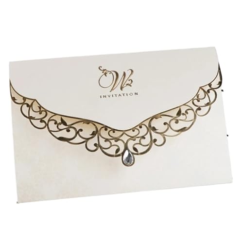 LIUHLFSR 50 stücke Laser Geschnitten Hochzeit Einladung Karte Business Grußkarten Mit Diamant Hochzeit Dekoration Party Supplies Geeignet für Hochzeiten, Partys, Abschlussfeiern(Burgundy) von LIUHLFSR