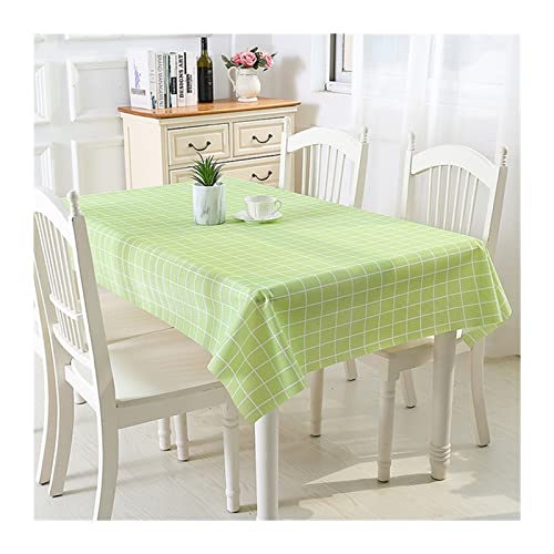 LIUHLFSR Kunststoff PVC RECTANGULA GIRT DRUCKTE TISHEKLOTH wasserdichte öldichte Küche Esstisch Colth Cover Mat Wolkel Antifouling Geeignet für Partys, Restaurants, Versammlungen(Green,90x137cm) von LIUHLFSR