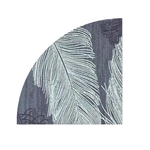 LIUHLFSR Teppich Viertelkreis-Bereichsteppich, dekorativer Eckteppich, Flauschiger Teppich for Wohnzimmer, Schlafzimmer, Teppiche, Plüsch-Fußmatte, weiche Eingangsmatte(1pc-P Rug,80x80cm) von LIUHLFSR